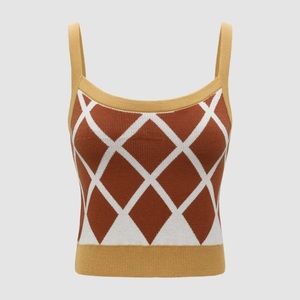 Diamond Knitted Tank Top